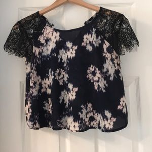 Lace detail top